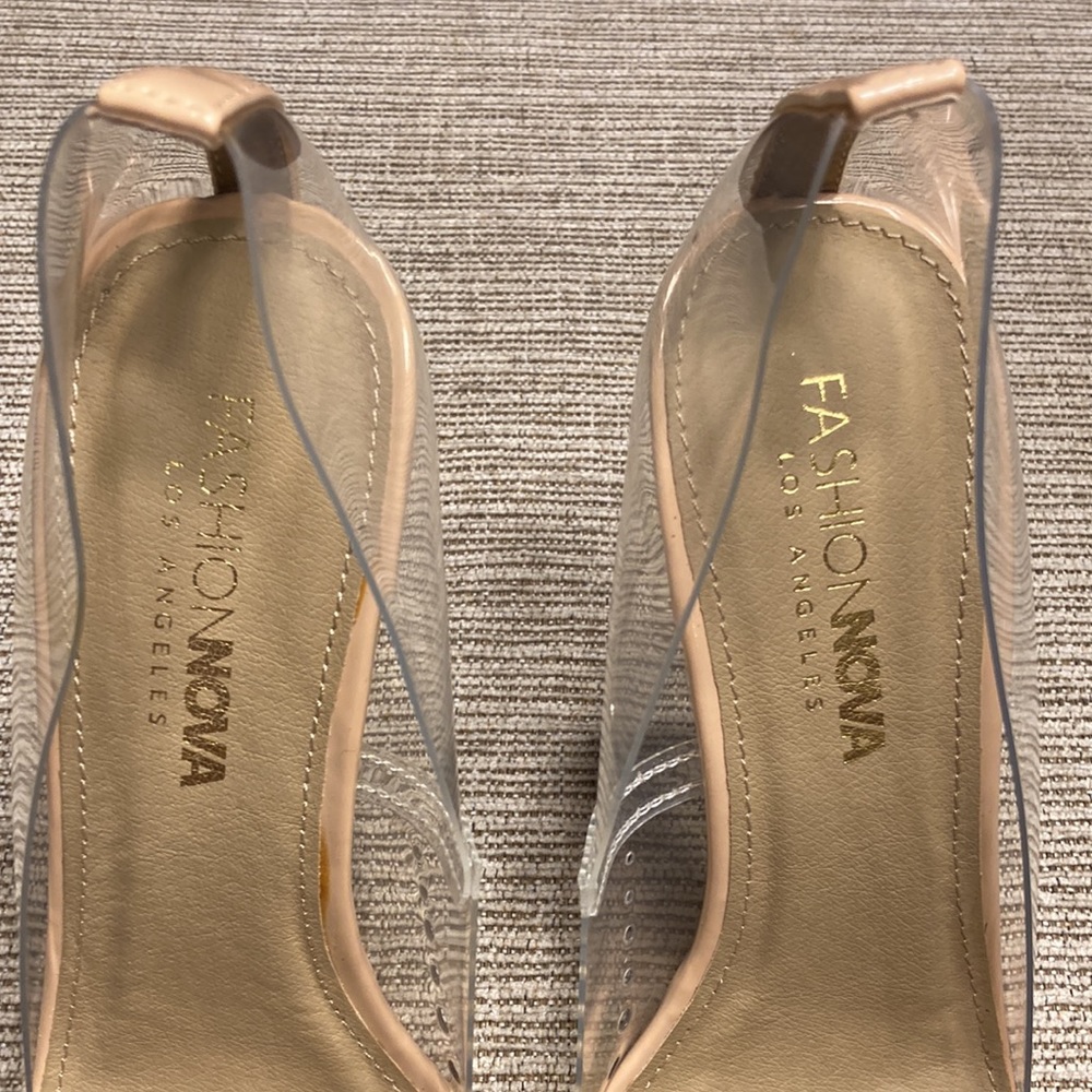 Fashion Nova clear Heels size 6.5 - Picture 12 of 16